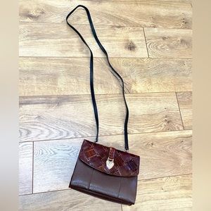 BRIGHTON Brown Crossbody Purse Foldout Wallet